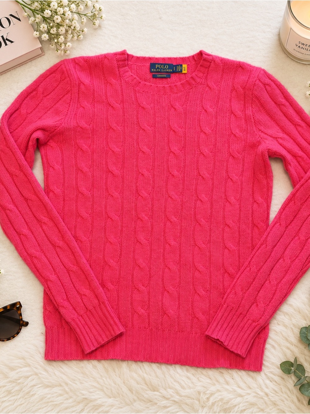 Polo Ralph Lauren 100% Cashmere Cable-Knit Sweater